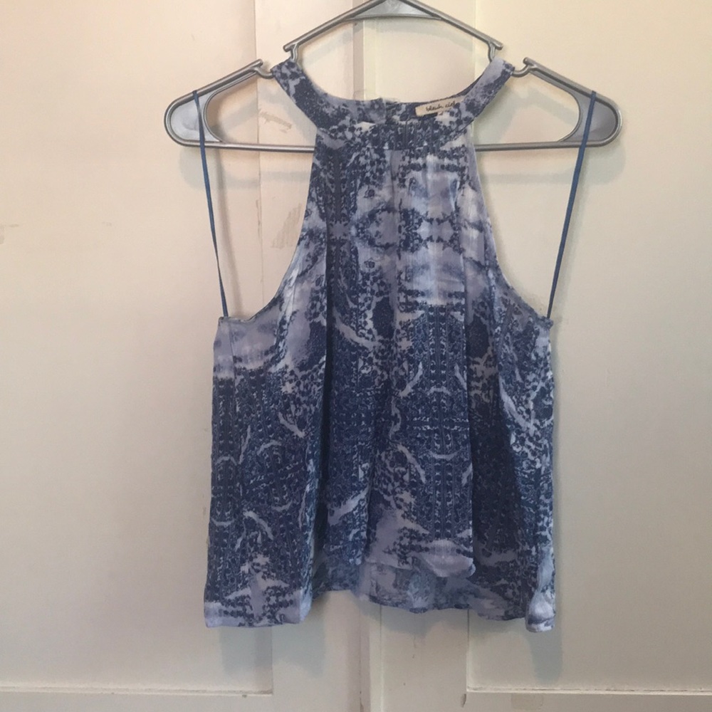 Bleuh ciel blue halter tank